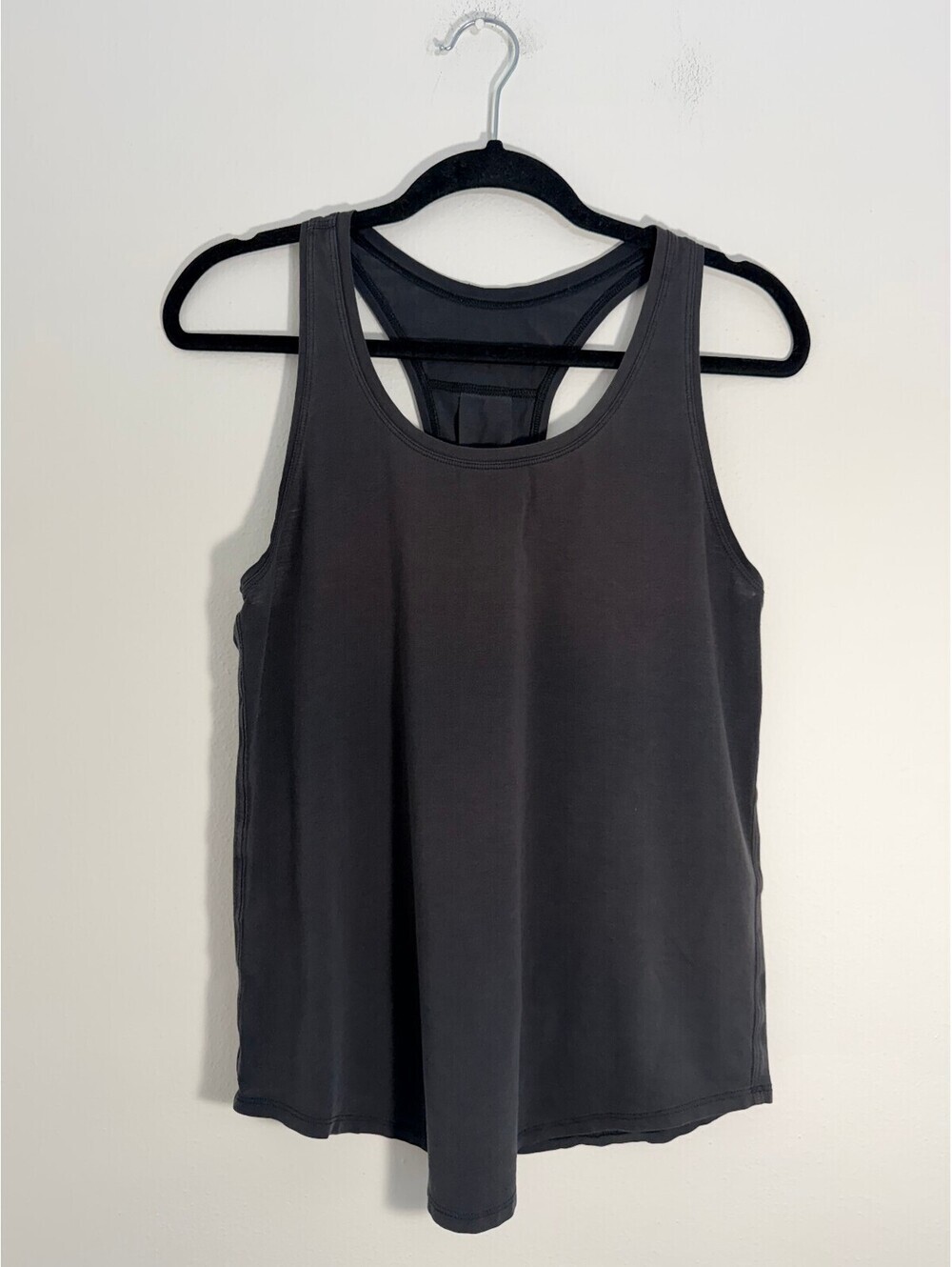 Lululemon Black Racerback Mesh Layered Athletic Tank Top Women